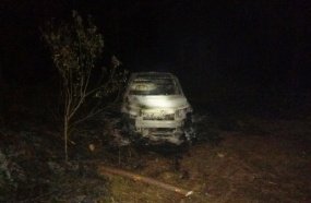 Picape é encontrada em chamas no interior de Santa Cecília 