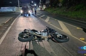 Motorista foge após acidente que deixou motociclista ferido 