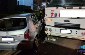 Tentativa de ultrapassagem acaba em colisão em Capinzal 