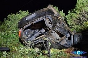 Capotamento deixa motorista gravemente ferido na SC-390 