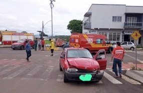 Colisão entre veículos deixa idoso ferido em Campos Novos