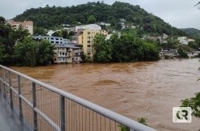 Nível do Rio do Peixe, entre Joaçaba e Herval d´Oeste, atinge cota de inundação 