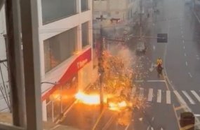 Raio provoca queda de energia elétrica em Joaçaba 