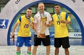 Preparador físico e atletas do Joaçaba Futsal conquistam dois títulos pela Seleção Brasileira