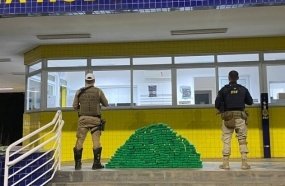 Motorista é preso em Luzerna após ser flagrado transportando 150 kg de maconha 