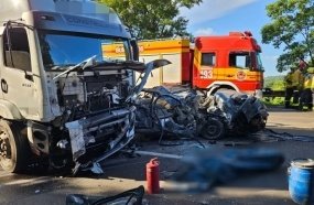 Caminhão de Joaçaba se envolve em acidente com morte na BR-282