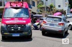 Colisão entre carro e moto deixa casal de jovens feridos em Herval 