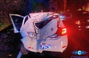 Mulher fica ferida após colisão entre veículos em Ibicaré 