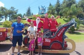 Bombeiros Voluntários de Irani percorrem mais de 200 km com o trenó do Papai Noel