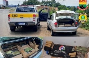 Operação apreende mais de 100 kg de maconha em veículo