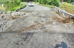 Chuva interdita novamente rodovia entre Jaborá e Concórdia 