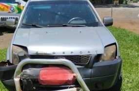 Motorista foge após colisão frontal em Luzerna 