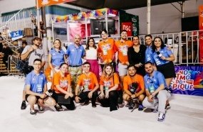 Unoesc marcou presença no desfile das Escolas de Samba 