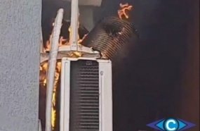 Ar-condicionado de edificação explode durante manutenção 