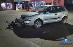 Motorista tem CNH apreendida após acidente no centro de Capinzal