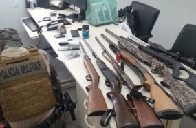 Operação da PM Ambiental apreende carne de caça e armas de fogo em Jaborá 