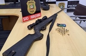 Homem é preso após polícia localizar espingarda de pressão modificada