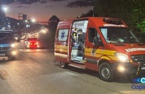 Colisão frontal entre motocicletas deixa condutores feridos 