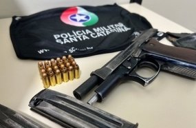 Motorista é preso após efetuar disparos com arma de fogo