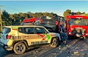 Morador de Caçador morre em acidente durante fuga da polícia na BR-280 