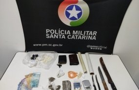 Polícia Militar desmantela ponto de drogas em Capinzal 