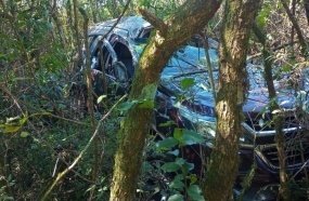 Motorista tem braço amputado após veículo capotar na BR-470