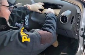 PRF flagra automóvel recheado de maconha em Joaçaba