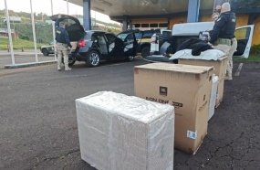 PRF apreende eletrônicos de alto valor durante abordagem na BR-282