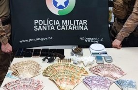 Polícia Militar desarticula mais um ponto de drogas em Herval d´Oeste
