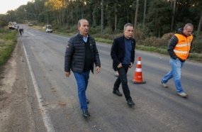 Governador vistoria obras da SC-355, entre Catanduvas e Água Doce