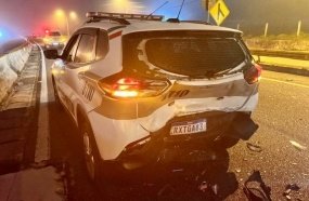 Motorista embriagado é preso após colidir em viatura da PM durante acidente