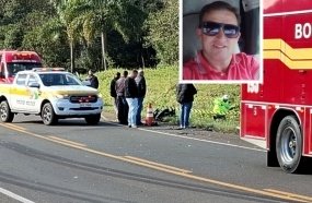 Motociclista morre após colisão contra caminhão na SC-135