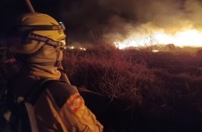 Bombeiros de SC completam cinco dias de combate às chamas no Pantanal