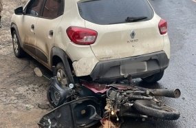 Motociclista é arrastada por carro após colisão em Joaçaba 