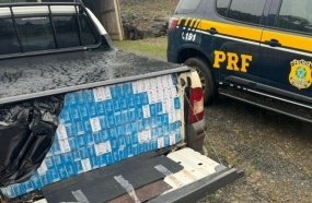 Motorista é preso com 26 mil maços de cigarros paraguaios
