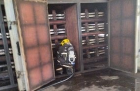 Bombeiros controlam princípio de incêndio em madeireira