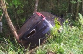 Saída de pista deixa condutor ferido em Catanduvas 