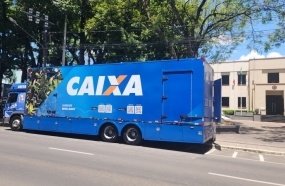 Caminhão da Caixa chega à Joaçaba para facilitar a regularização de dívidas