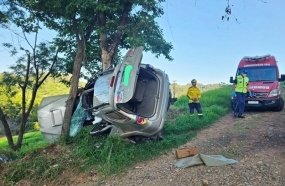 Motorista perde a vida após veículo colidir contra árvore na SC-156