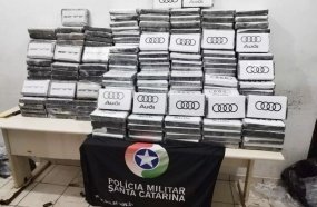 Polícia Militar apreende carga de cocaína avaliada em R$ 30 milhões em SC