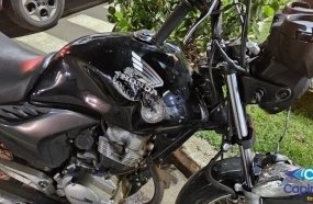 Motociclista fica ferido após colisão com caminhonete em Capinzal