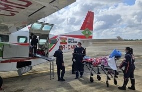 Serviço aeromédico de Joaçaba transfere paciente do Rio Grande do Norte