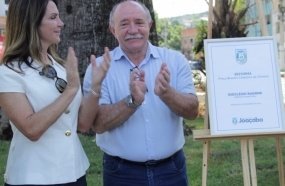 Prefeito de Joaçaba entrega reforma da Praça Brasílio Celestino de Oliveira