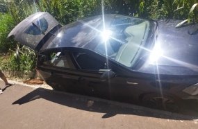 Idoso fica ferido após carro sair da pista e atingir outro veículo na SC-150