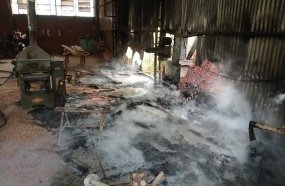 Incêndio atinge fábrica no Distrito Industrial de Joaçaba