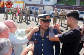 Bombeiro Paulo Roberto é elevado a subtenente do Batalhão de Joaçaba
