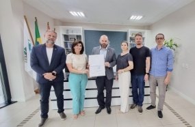 Unoesc entrega projetos de ampliação da rede elétrica das Escolas Melo e Alvim e Nelson Pedrini