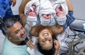 Gestação rara: mãe de gêmeos dá a luz à trigêmeas em Santa Catarina 
