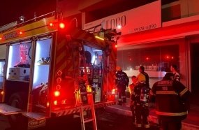 Ar-condicionado provoca princípio de incêndio em imobiliária de Joaçaba
