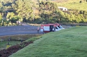 Trabalhador é atropelado por caminhão enquanto roçava às margens da SC-355